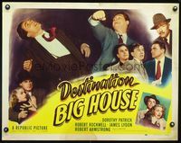 2g371 DESTINATION BIG HOUSE style A half-sheet '50 Dorothy Patrick, Robert Rockwell, James Lydon