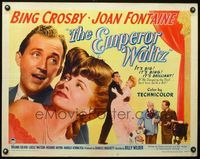 2g390 EMPEROR WALTZ style A half-sheet poster '48 great close up of Bing Crosby & Joan Fontaine!