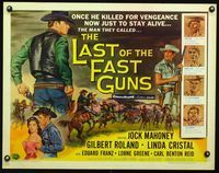 2g501 LAST OF THE FAST GUNS half-sheet poster '58 Jock Mahoney's name was written with bullets!