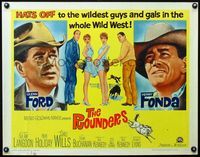 2g642 ROUNDERS half-sheet poster '65 Glenn Ford, Henry Fonda, sexy Sue Ane Langdon & Hope Holiday!