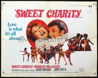 2g717 SWEET CHARITY half-sheet movie poster '69 Bob Fosse musical starring Shirley MacLaine!