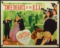 2g720 SWEETHEARTS OF THE U.S.A. half-sheet movie poster '44 Una Merkel, Parkyakarkus