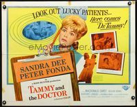 2g725 TAMMY & THE DOCTOR half-sheet movie poster '63 Sandra Dee, Peter Fonda