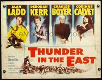 2g742 THUNDER IN THE EAST style B 1/2sh '53 Alan Ladd, Deborah Kerr, Charles Boyer, Corinne Calvet