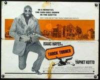 2g753 TRUCK TURNER half-sheet movie poster '74 AIP, great image of Isaac Hayes with gun & fur coat!