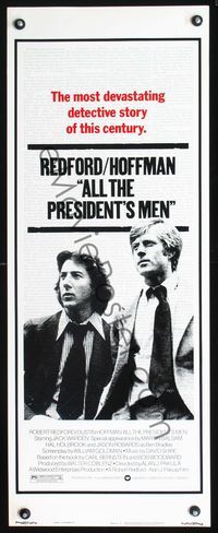 2h024 ALL THE PRESIDENT'S MEN insert '76 Dustin Hoffman & Robert Redford as Woodward & Bernstein!