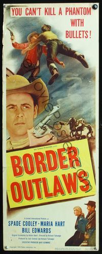 2h072 BORDER OUTLAWS insert '50 great c/u of Spade Cooley, you can't kill a phantom with bullets!
