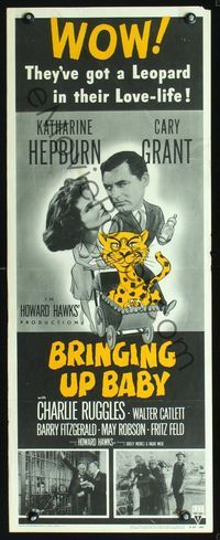 2h080 BRINGING UP BABY insert R55 Katharine Hepburn & Cary Grant have a leopard in their love-life!