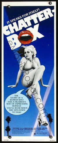 2h096 CHATTERBOX insert '77 sex movie about a woman who has a hilarious way of expressing herself!