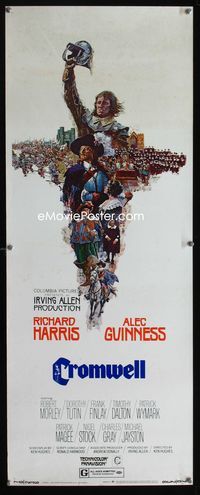 2h109 CROMWELL insert movie poster '70 art of Richard Harris & Alec Guinness by Howard Terpning!