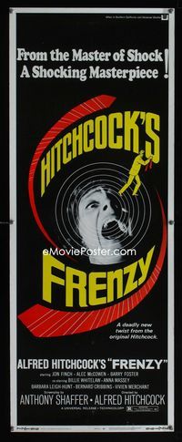 2h004 FRENZY insert movie poster '72 Alfred Hitchcock, Anthony Shaffer's shocking masterpiece!