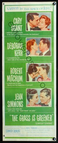 2h175 GRASS IS GREENER insert poster '61 Cary Grant, Deborah Kerr, Robert Mitchum, Jean Simmons