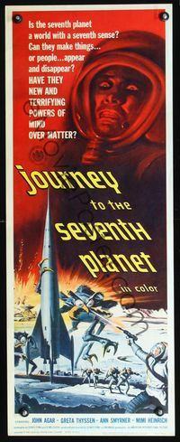 2h221 JOURNEY TO THE SEVENTH PLANET insert '61 they have terryfing powers of mind over matter!