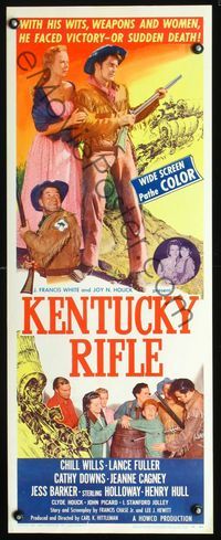 2h226 KENTUCKY RIFLE insert '55 with his wits, weapons & women he faced victory or sudden death!