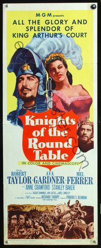 2h236 KNIGHTS OF THE ROUND TABLE insert R62 Robert Taylor as Lancelot, Ava Gardner as Guinevere!
