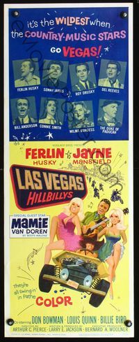 2h247 LAS VEGAS HILLBILLYS insert '66 Ferlin Husky with sexy Jayne Mansfield & Mamie Van Doren!
