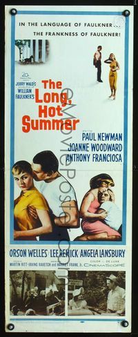 2h278 LONG, HOT SUMMER insert movie poster '58 Paul Newman, Joanne Woodward, Martin Ritt