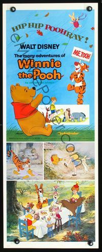 2h312 MANY ADVENTURES OF WINNIE THE POOH insert poster '77 and Tigger too, plus three great scenes!