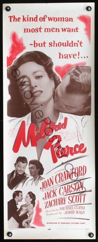 2h326 MILDRED PIERCE insert R56 Michael Curtiz, Joan Crawford is the kind of woman most men want!
