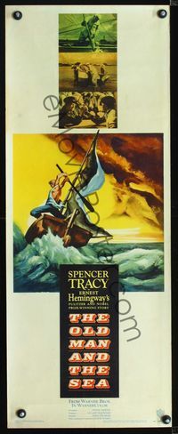 2h363 OLD MAN & THE SEA insert poster '58 John Sturges, Spencer Tracy, from Ernest Hemingway novel!