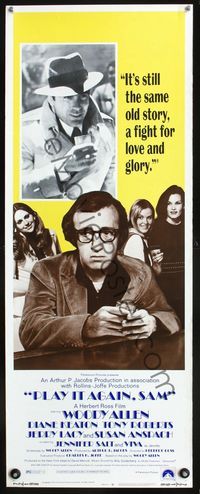 2h387 PLAY IT AGAIN SAM insert poster '72 Woody Allen, great image of Jerry Lacy as Humphrey Bogart!