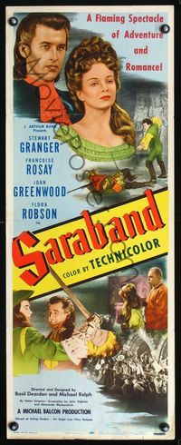 2h429 SARABAND FOR DEAD LOVERS insert '48 Stewart Granger in a spectacle of adventure & romance!