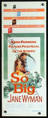 2h451 SO BIG insert movie poster '53 Jane Wyman, Sterling Hayden, from Edna Ferber's novel!