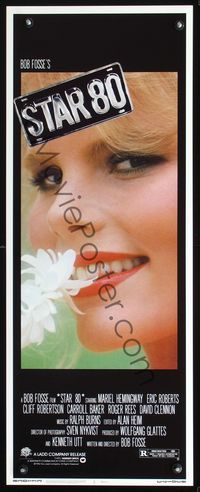 2h459 STAR 80 insert poster '83 super close up sexy Mariel Hemingway as Dorothy Stratten, Bob Fosse