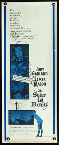 2h460 STAR IS BORN insert movie poster R59 Judy Garland, James Mason, classic musical!