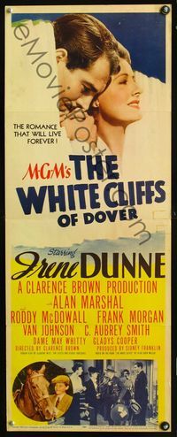 2h540 WHITE CLIFFS OF DOVER insert movie poster '44 Irene Dunne, Roddy McDowall, Frank Morgan