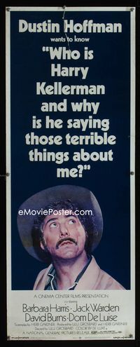 2h542 WHO IS HARRY KELLERMAN insert movie poster '71 Dustin Hoffman wants to know!