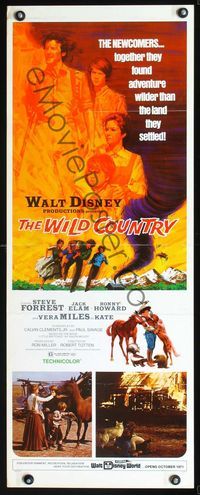 2h544 WILD COUNTRY insert '71 Disney pioneers found adventure wilder than the land they settled!