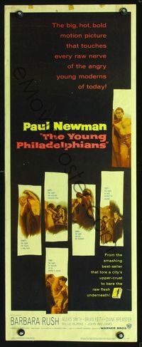 2h559 YOUNG PHILADELPHIANS insert '59 rich lawyer Paul Newman defends friend from murder charges!