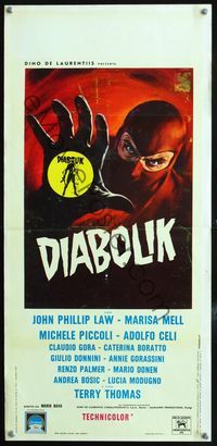 2h596 DANGER: DIABOLIK Italian locandina movie poster '67 Mario Bava, John P Law, cool Casaro art!
