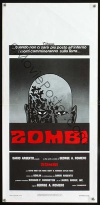 2h598 DAWN OF THE DEAD Italian locandina poster '78 George Romero, there's no more room in HELL!