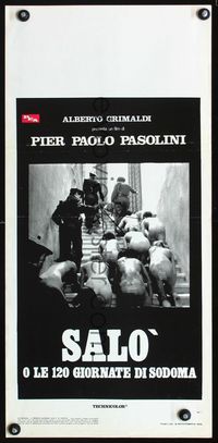 2h567 120 DAYS OF SODOM Italian locandina '75 Pier Paolo Pasolini, Salo o le 120 Giornate di Sodoma