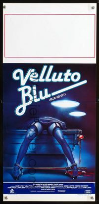 2h586 BLUE VELVET Italian locandina movie poster '86 David Lynch, wild pool table art by Sciotti!