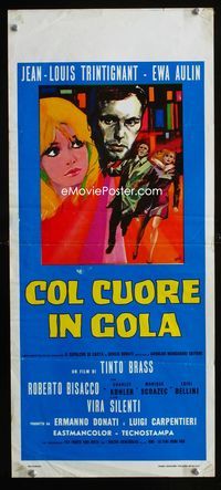 2h600 DEADLY SWEET Italian locandina movie poster '67 Jean-Louis Trintignant, cool art by Avelli!