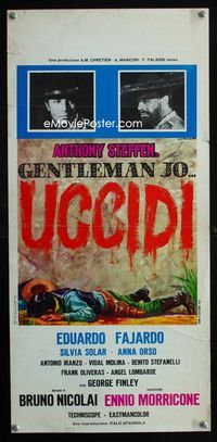 2h621 GENTLEMAN JO Italian locandina movie poster '67 artwork of a dead man by Ezio Torannelli!