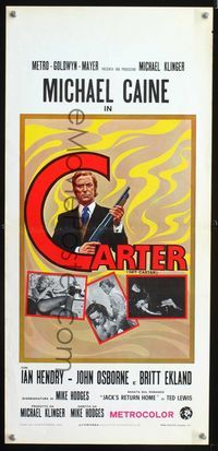 2h622 GET CARTER Italian locandina movie poster '71 Michael Caine, Britt Ekland