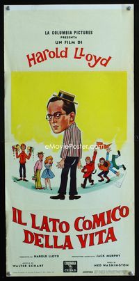 2h636 HAROLD LLOYD'S WORLD OF COMEDY Italian locandina poster '63 cool images of Harold by Loni!