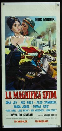 2h657 LA MAGNIFICA SFIDA Italian locandina movie poster '65 Kirk Morris, Aldo Sambrelli