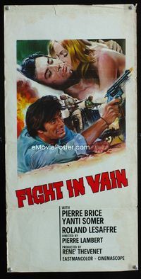 2h612 FIGHT IN VAIN Italian locandina movie poster '70 Pierre Brice, Les Coups pour rien