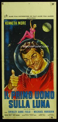 2h669 MAN IN THE MOON Italian locandina poster '61 Kenneth More giving thumbs up by Rene, English!
