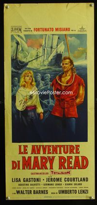 2h694 QUEEN OF THE SEAS Italian locandina movie poster '61 Umberto Lenzi, Studio Bati pirate art!