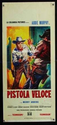 2h695 QUICK GUN Italian locandina movie poster '64 Audie Murphy, cowboy western!