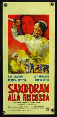 2h703 SANDOKAN FIGHTS BACK Italian locandina movie poster '64 Sandokan alla riscossa, cool art!