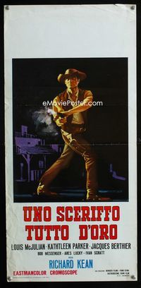 2h707 SHERIFF WITH THE GOLD Italian locandina poster '66 Uno Sceriffo tutto d'oro, Luigi Giuliani