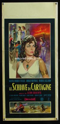 2h713 SWORD & THE CROSS Italian locandina movie poster '56 Le Shiavedi Cartagine, Favalli art!
