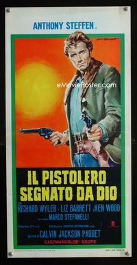 2h723 TWO PISTOLS & A COWARD Italian locandina movie poster '68 Il Pistolero segnato da Dio